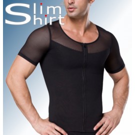 Body zipper T-shirt | Body shaping T-shirt with zipper