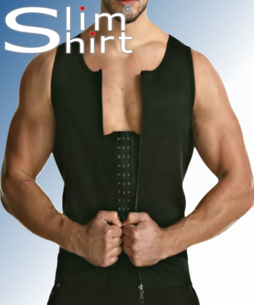 figuurcorrigerend shirt voor mannen geïntegreerde buikband