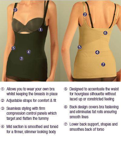 Open bust camisole slimming shapewear Tank-Top