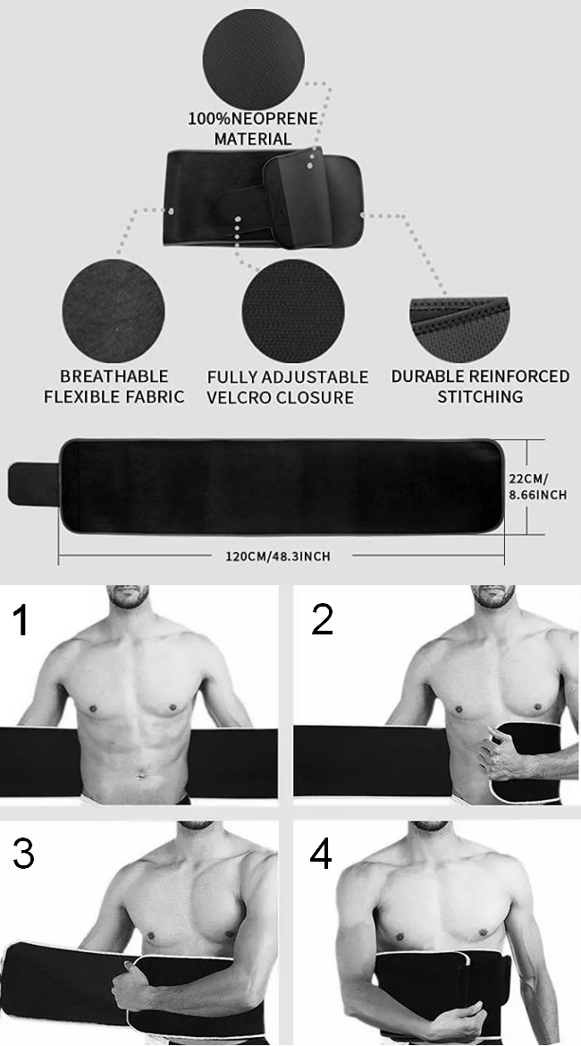Shaping Sweat Neopren Gürtel Bauchtrainer Bauchgürtel Schwitzgürtel Neopren Gürtel